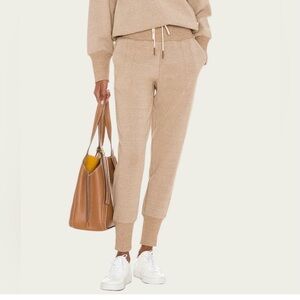 Varley Beige Jogger Pants & Sweatshirt